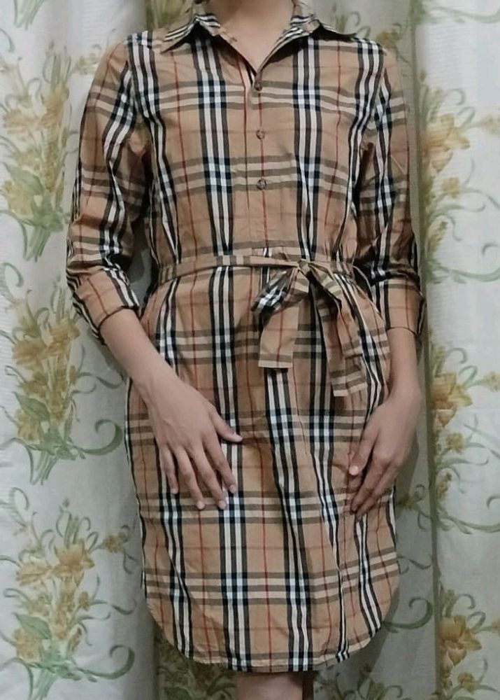 Burberry-esque Plaid Dress