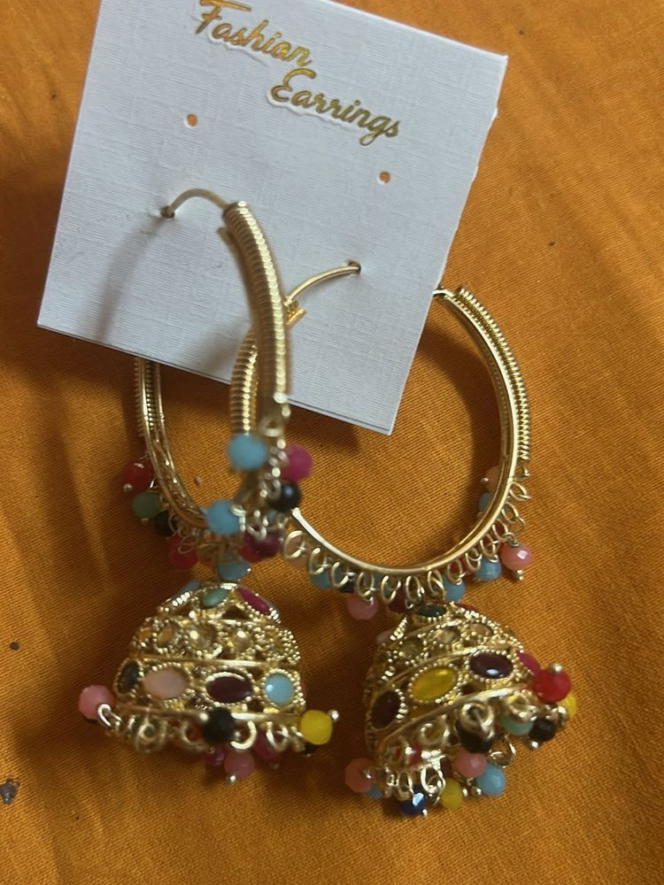 Fashionable Jhumka Hoop Earrings