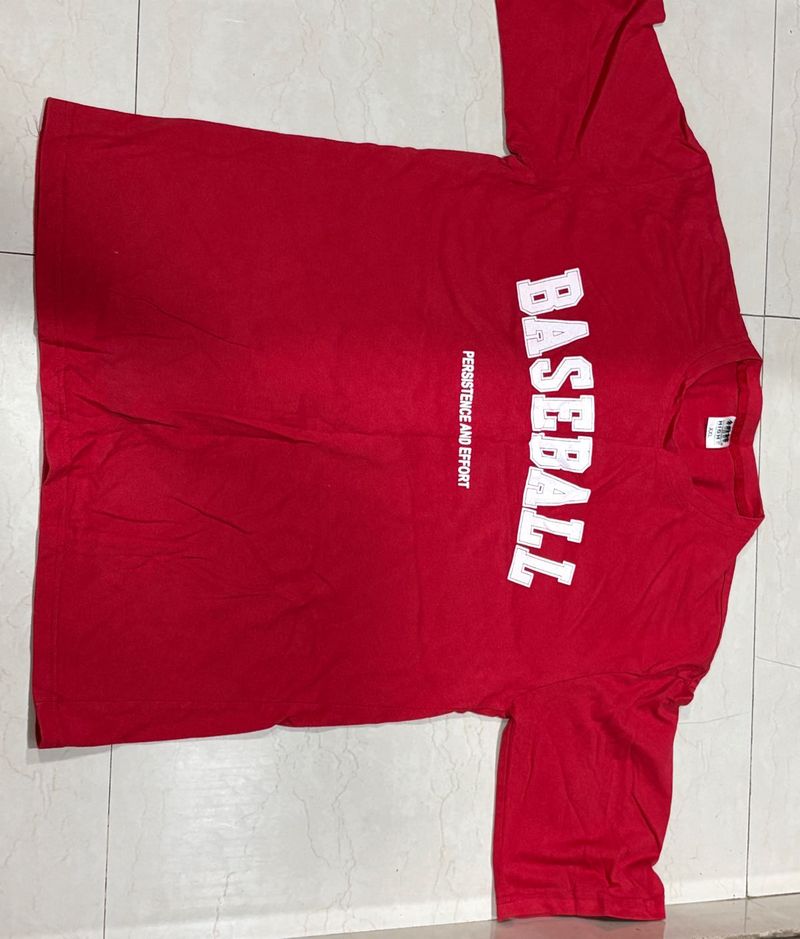 Red Baseball Graphic Tee