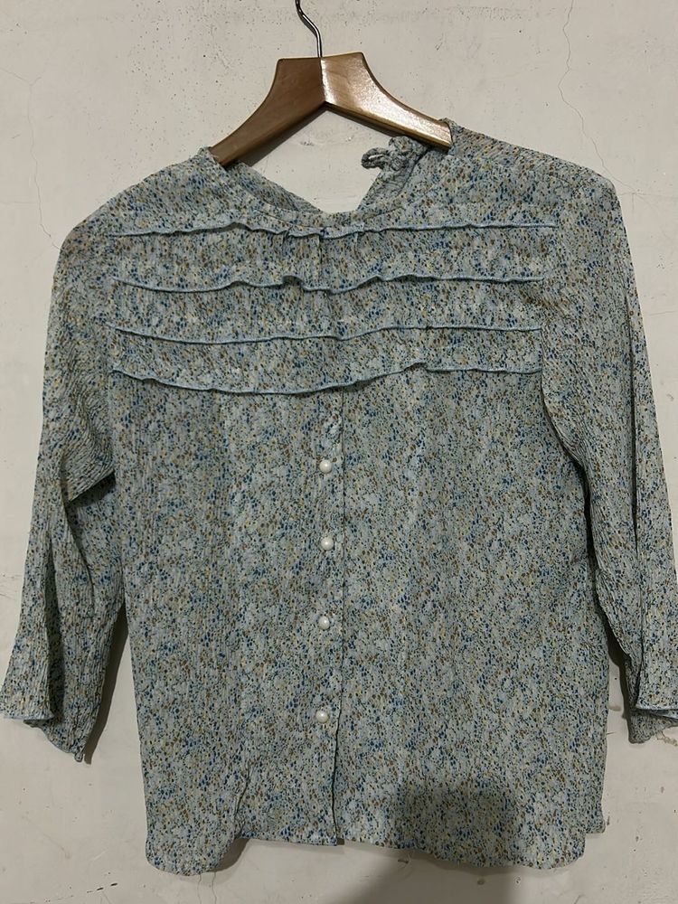 Floral Print Top and plazzo paint