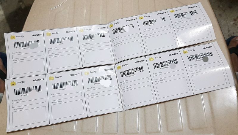 Freeup Delhivery Shipping Stickers (12pc)