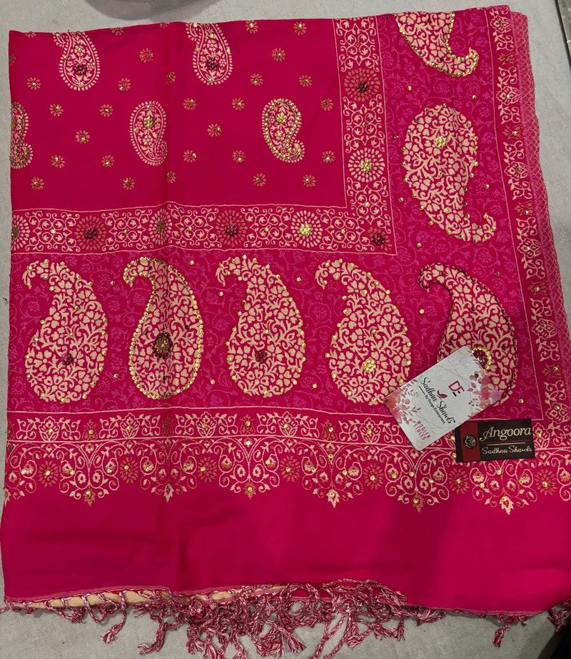 Elegant Pink Paisley Shawl