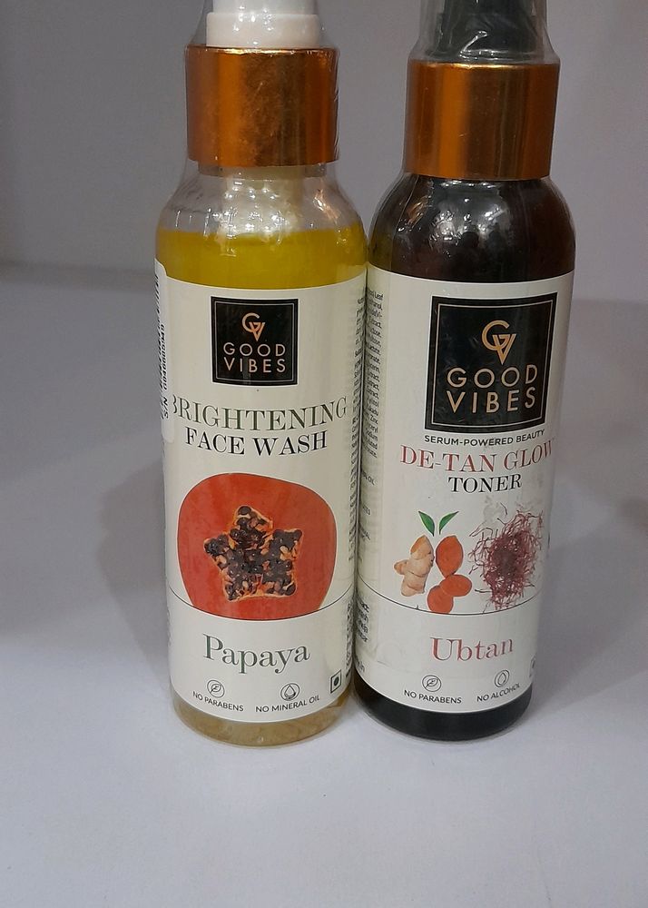 Good Vibes Face Wash &amp; Toner Combo