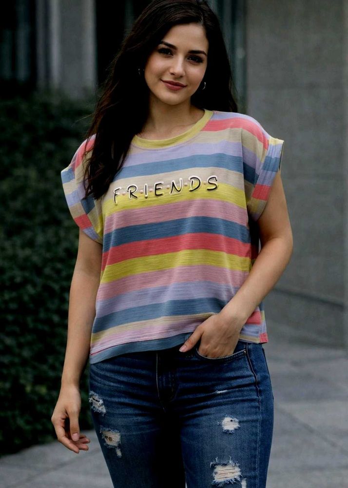 🌈Friends Striped Top
