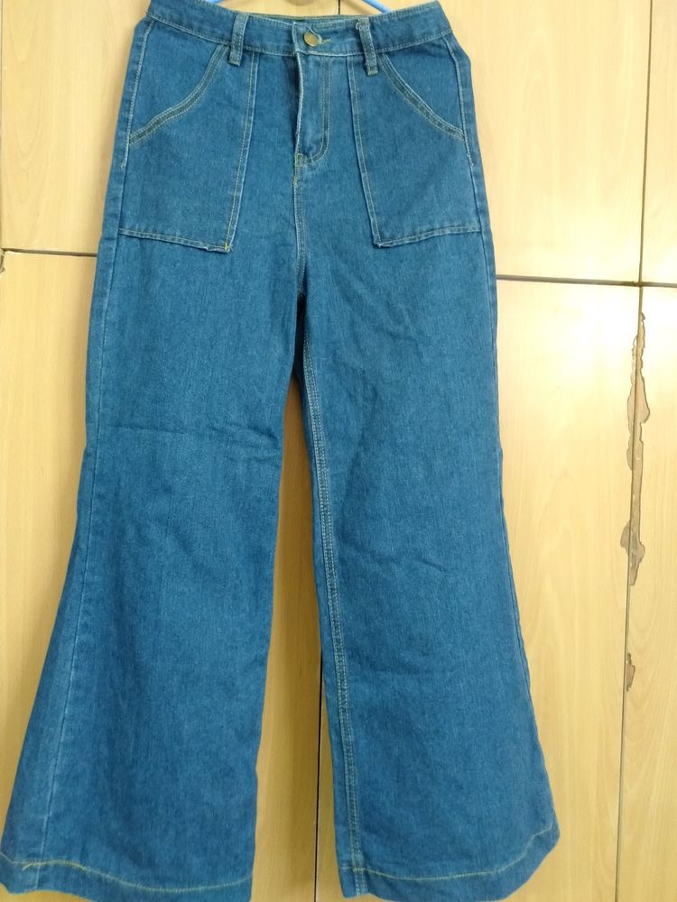 High Waist Blue Jeans