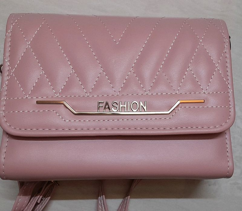 pink fancy sling bag