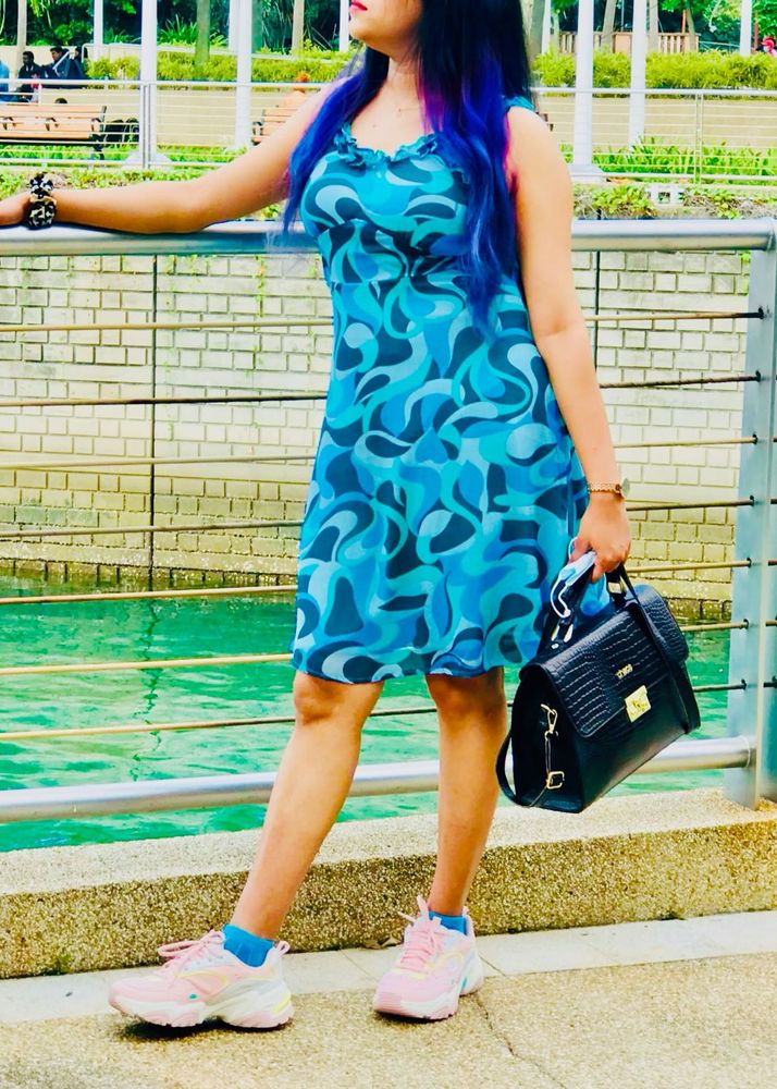Max Fashion Cute blue Dress💙🩵