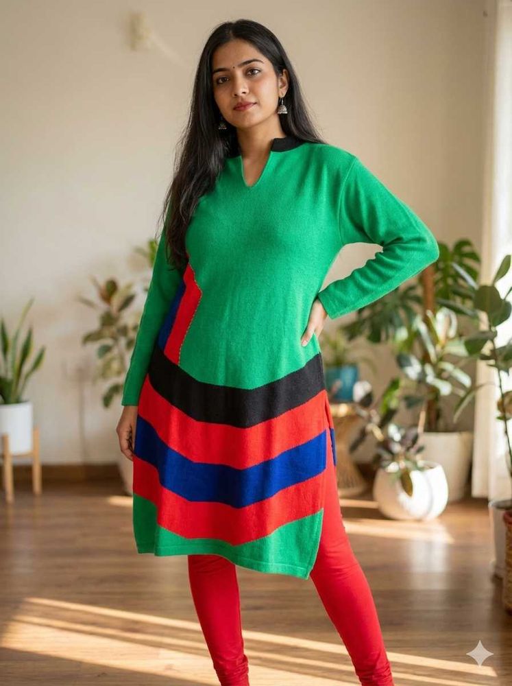 Colorful Striped Knit Sweater