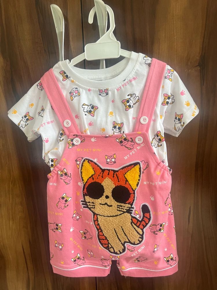 New Cute Cat Overalls Outfit