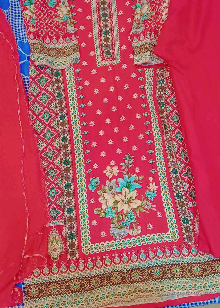 Daily wear Pakistani karachi 3pc suit