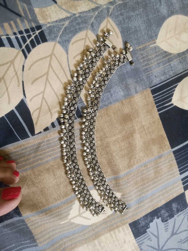 Oxidised Melet Ankle (Payal)