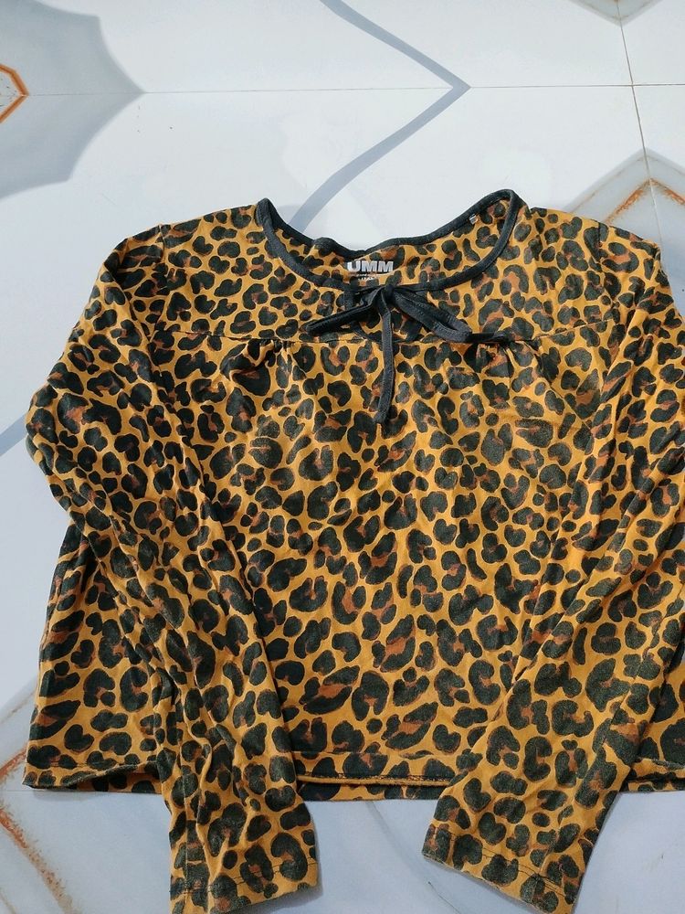 Tiger Print Short Top