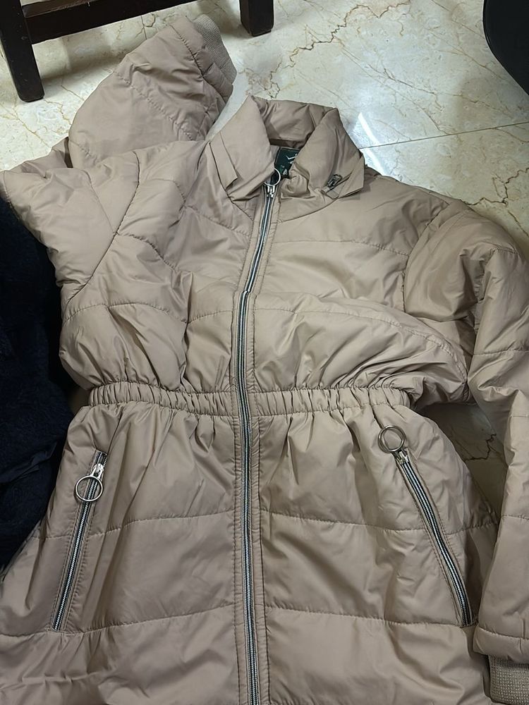 Beige Puffer Jacket