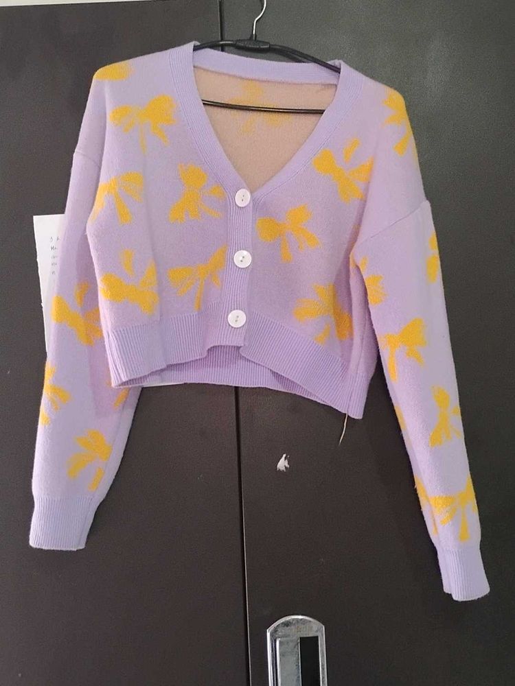 Lavender &amp; Yellow Cardigan