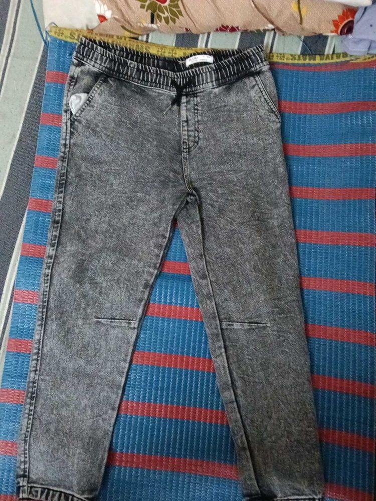 Acid Wash Jogger Jeans