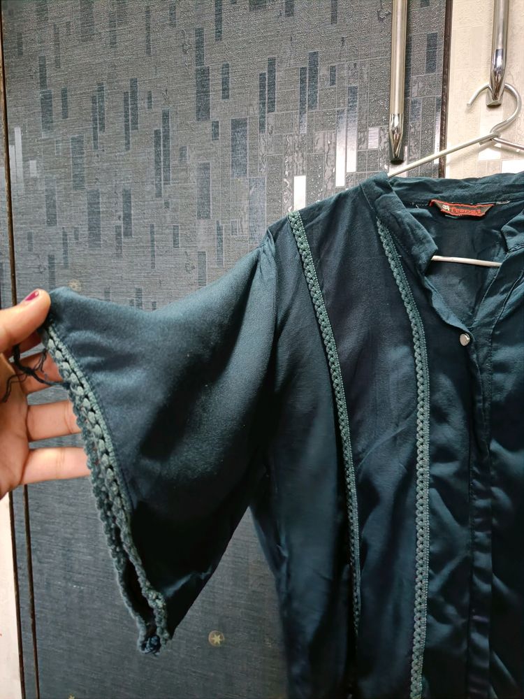 Teal Green Dress with Embellishments