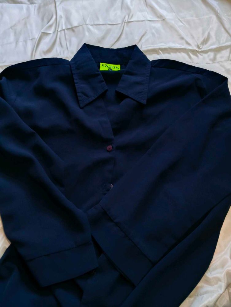 Navy Blue Casual Shirt