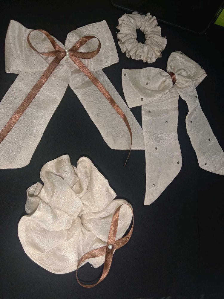 Korean Bow Clips And Scrunchies