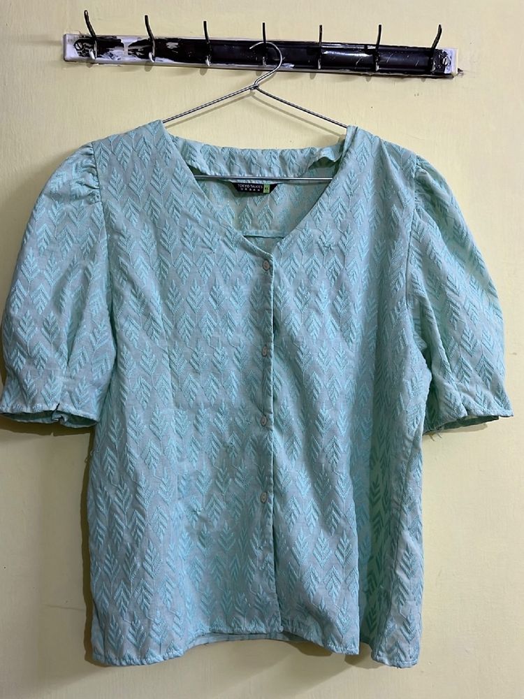 Vintage Mint Green Blouse
