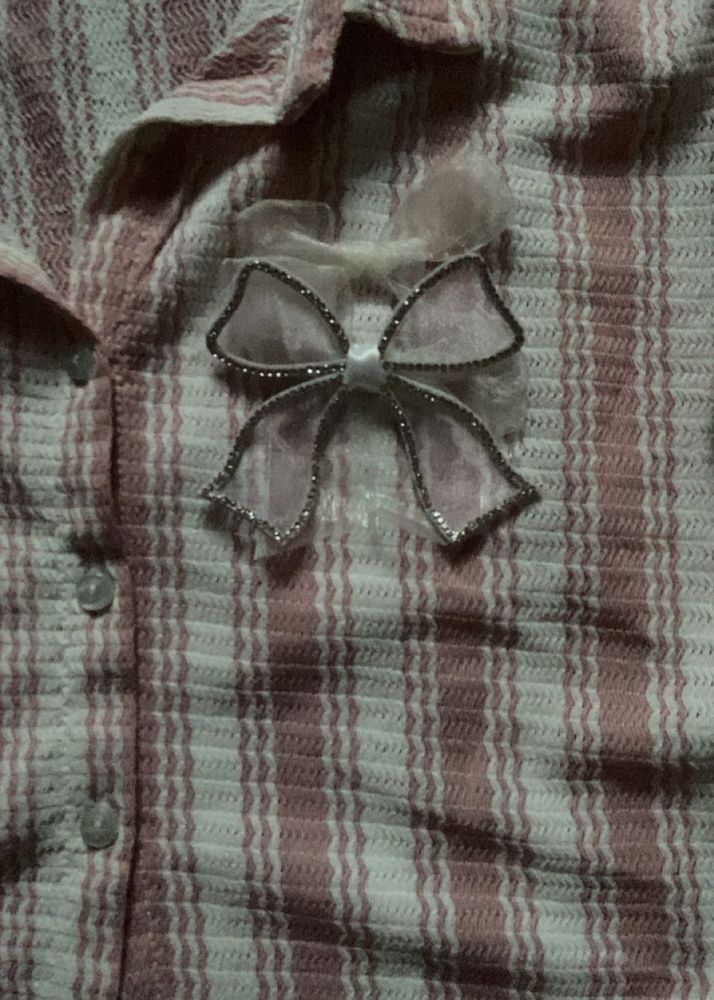Striped Shirt with Bow