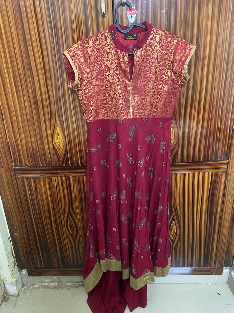 Maroon &amp; Gold Kurta