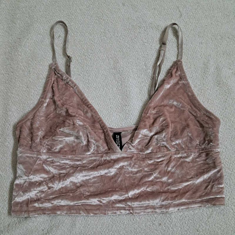 H&amp;M Velvet Bralette Top