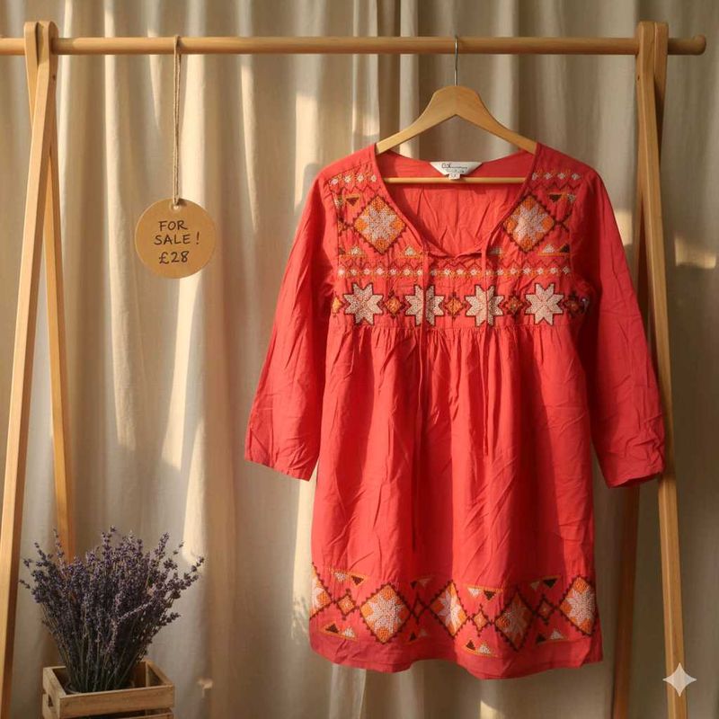 Embroidered Tunic Top