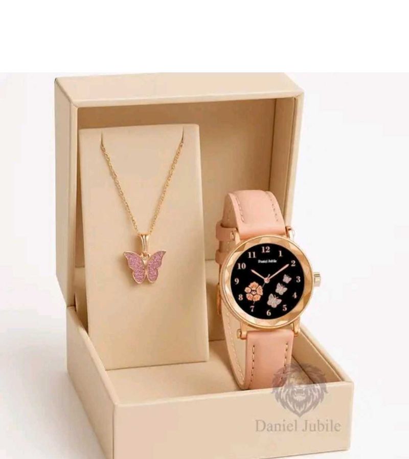 Daniel Jubile Watch &amp; Necklace Set