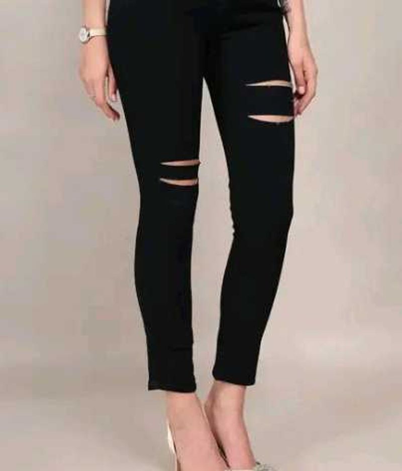 Ripped High-Waisted Skinny Jeans