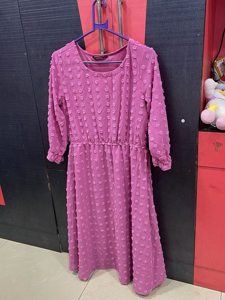 Cute Pink Midi Dress