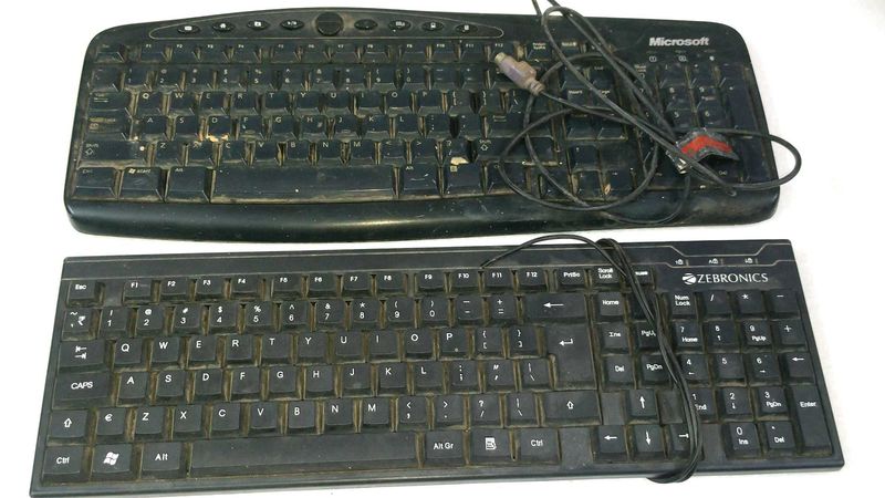 Keyboard Combo Microsoft &amp; Zibronic Unused Old Sto