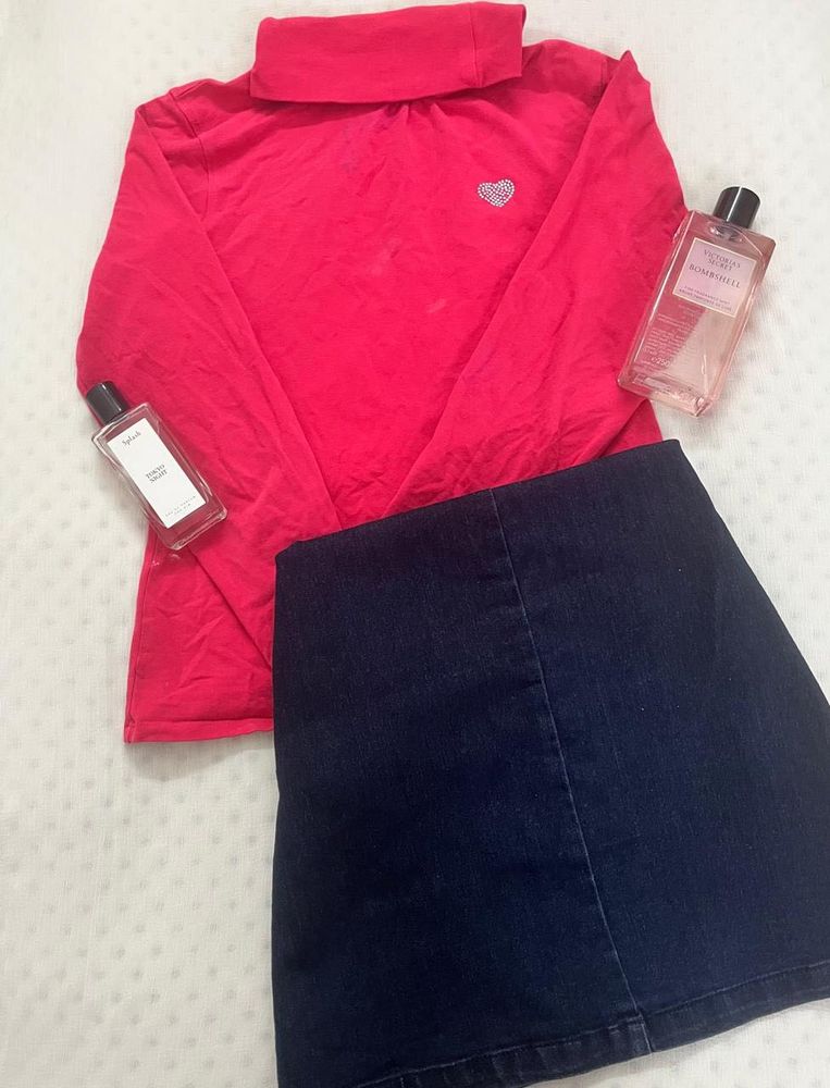 DJ&amp;C High Neck Pink Top