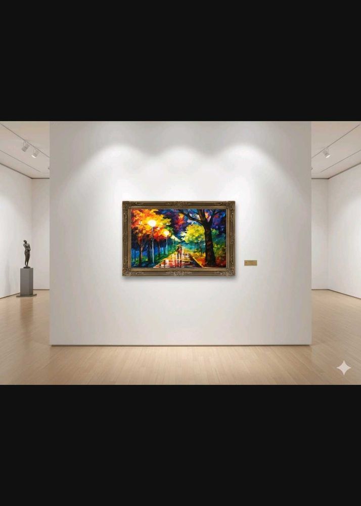 Colorful Park Oil Painting photo