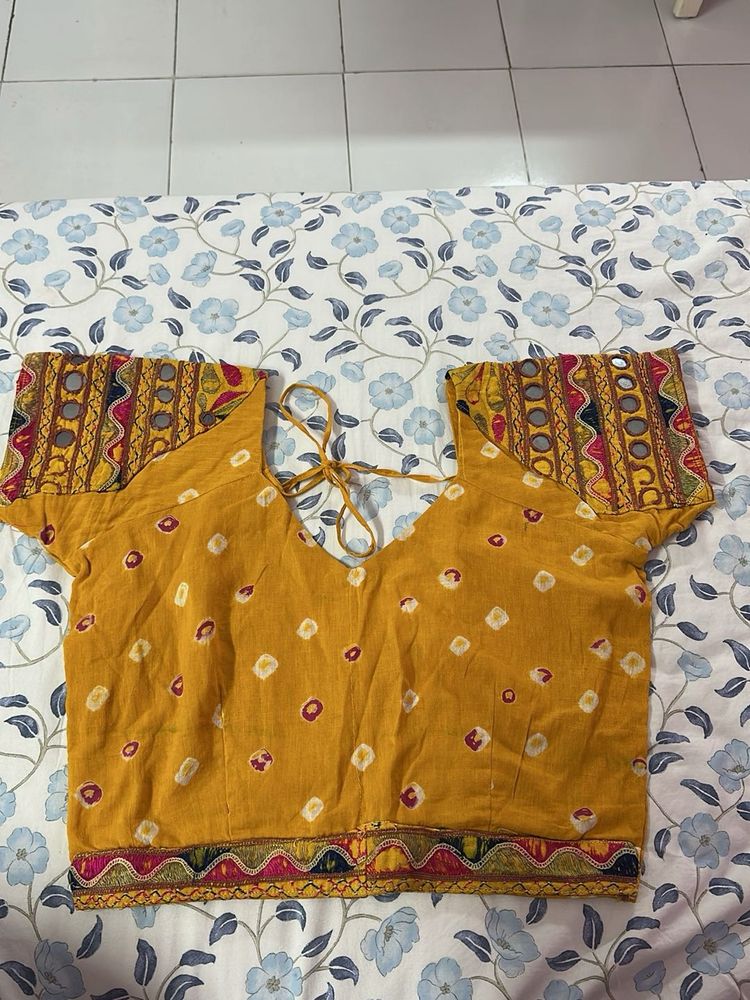 Embroidered Yellow Blouse