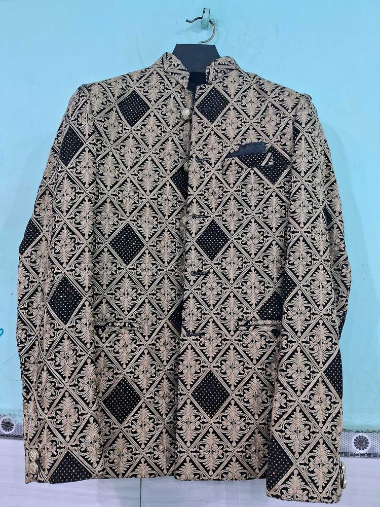 Elegant Embroidery Prince Coat With black pant