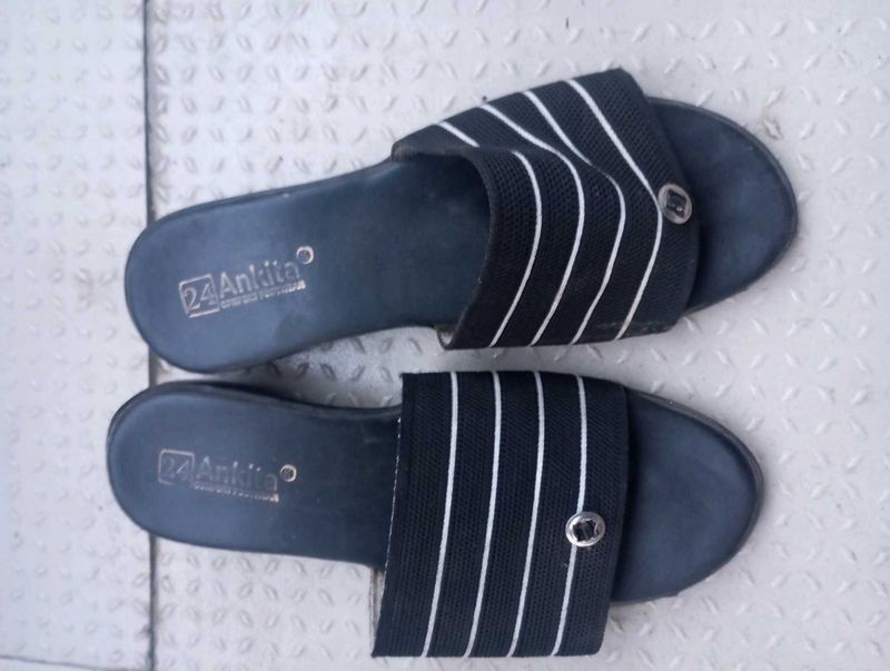 Striped Slide Sandals