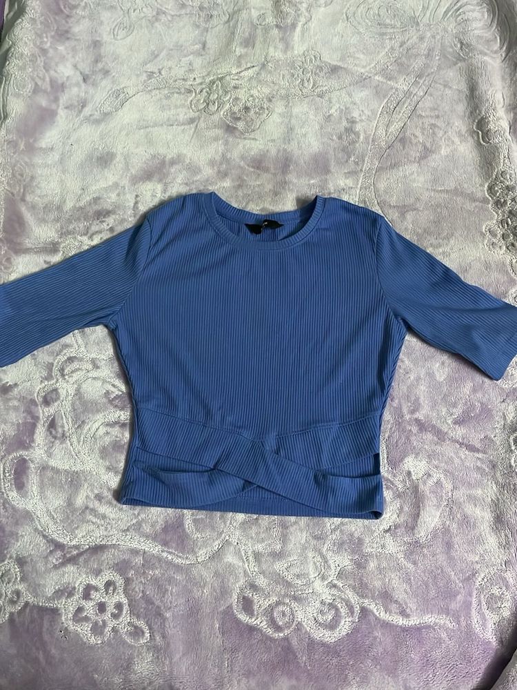 Blue Crop Top