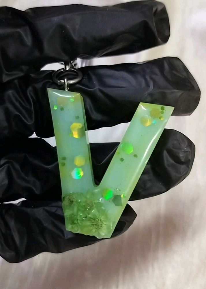 Resin Alphabet Keychain