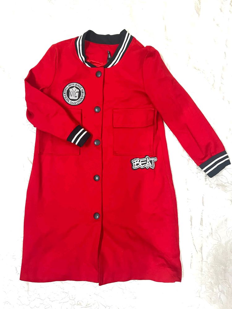 Long Varsity Jacket Dress