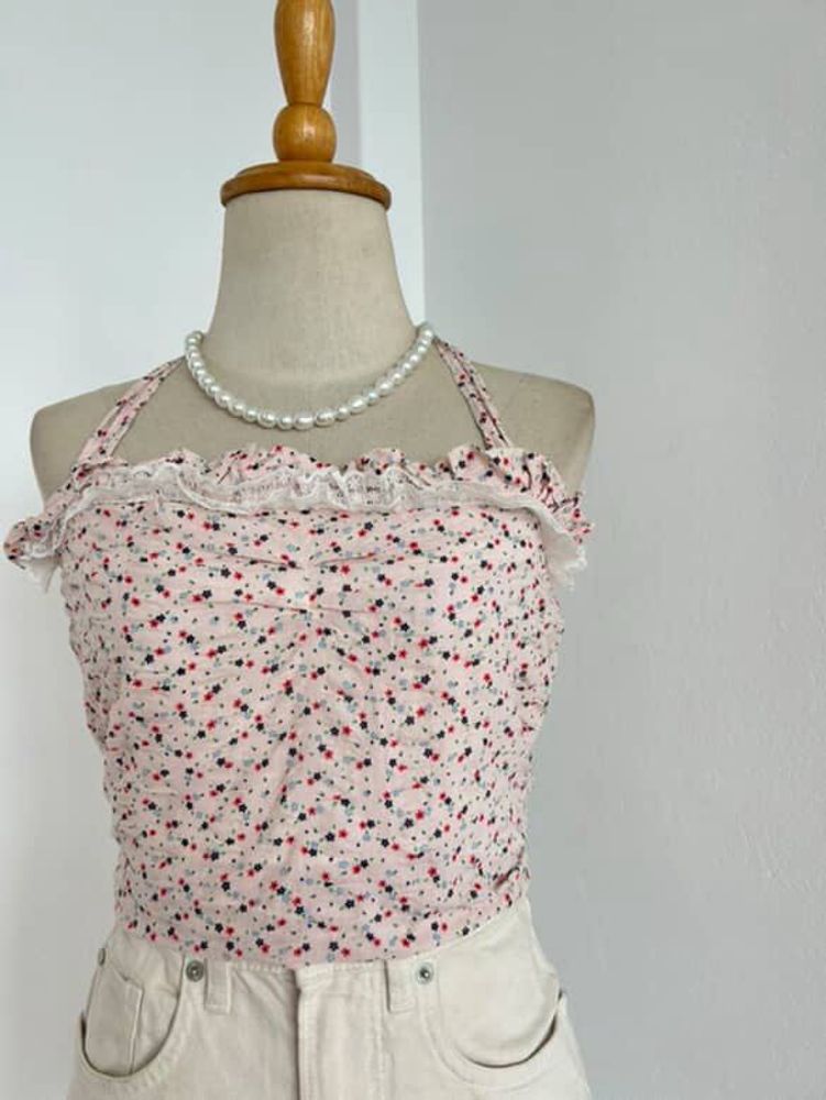 White Lace Floral Top