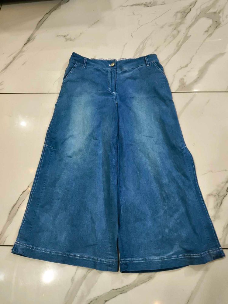 Wide Leg Denim Pants