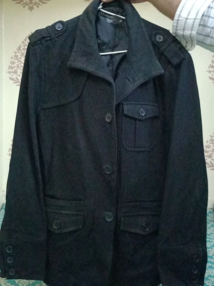 H&amp;M Import Uni Coat🧥 Half Trenchcoat Premium Wool