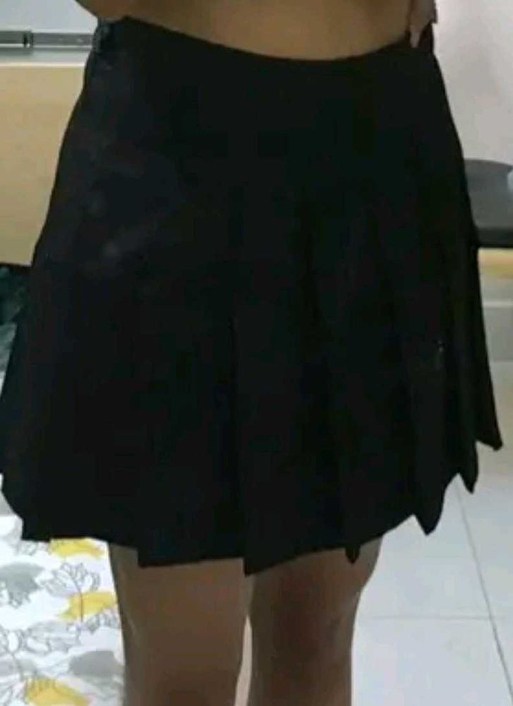 Black Pleated Skirt