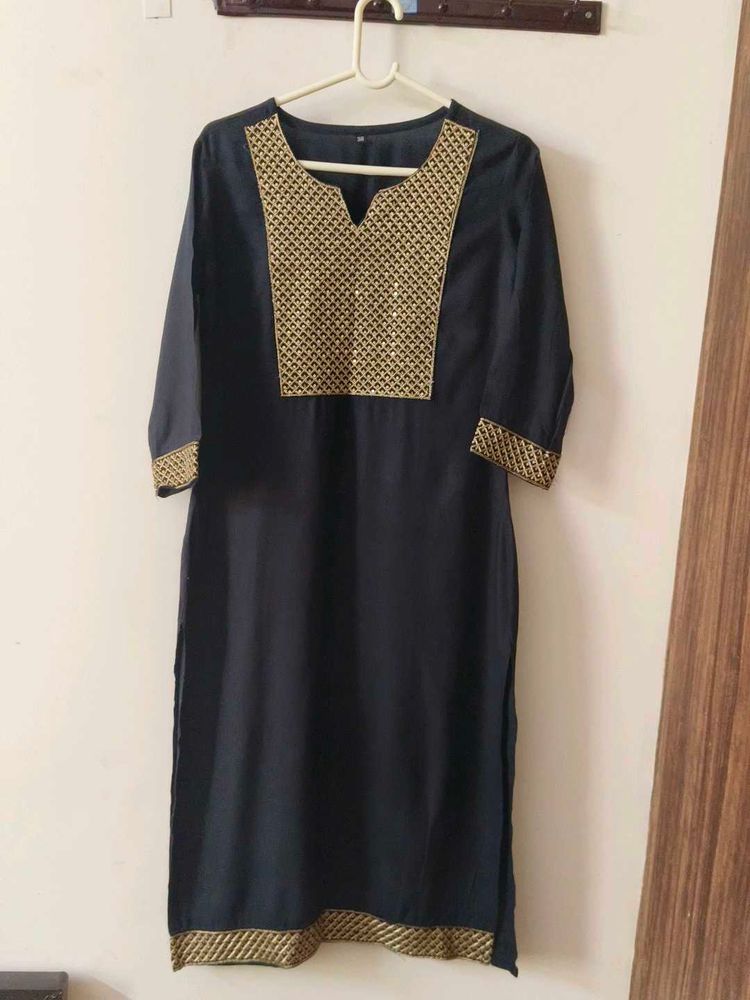 Elegant Black Kurta