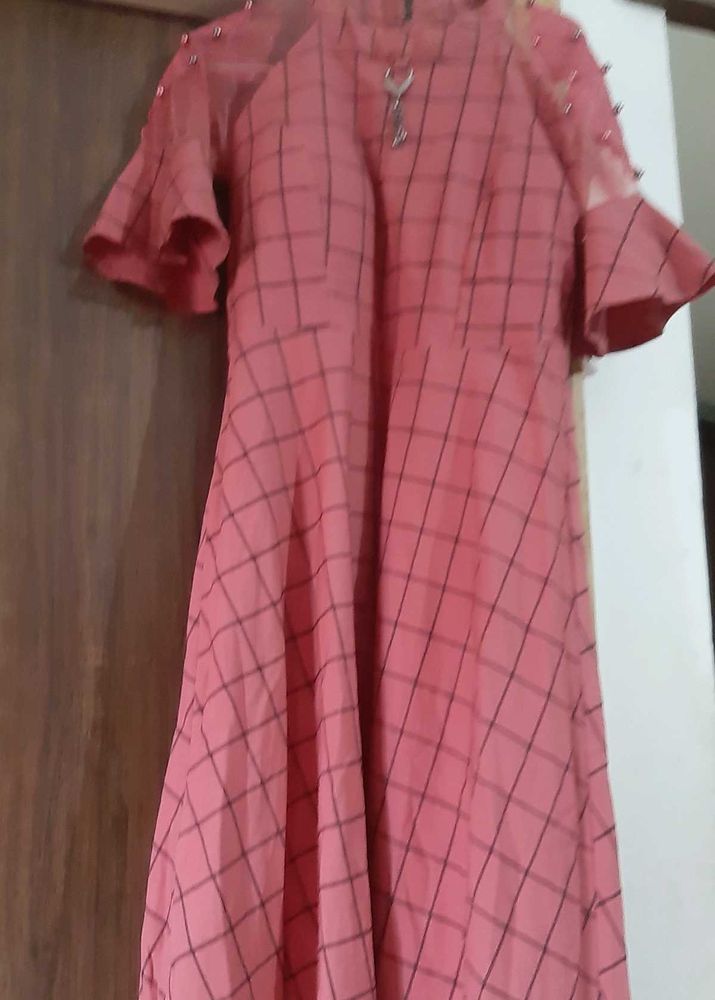 Pink Plaid Dress