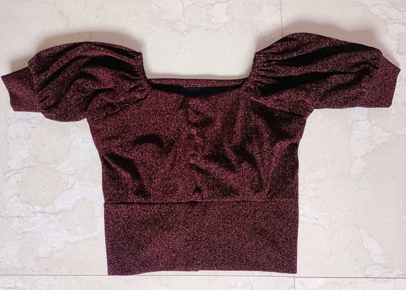 Burgundy Sparkle Top