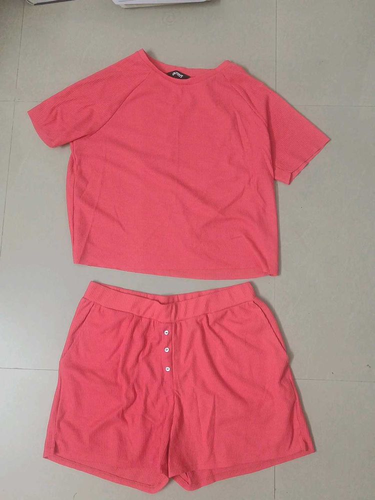 Cute Coral Two-Piece Set &amp; teal nightsuit ( pack o