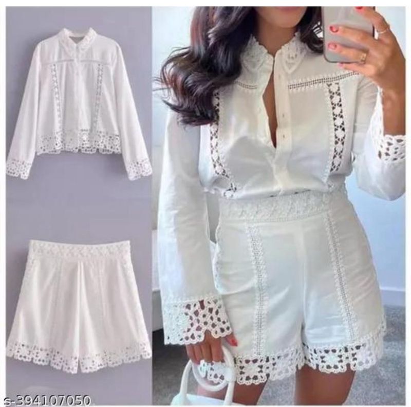 White Lace Two-Piece Set