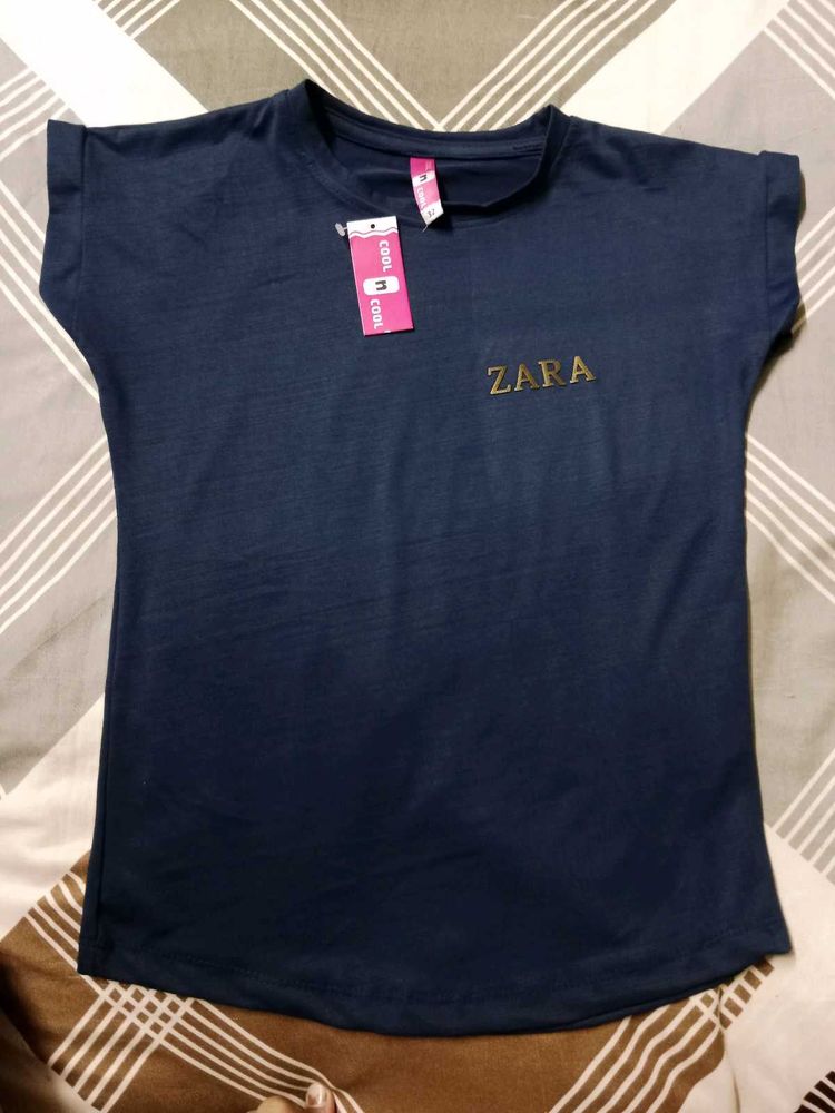Zara Navy Blue T-Shirt