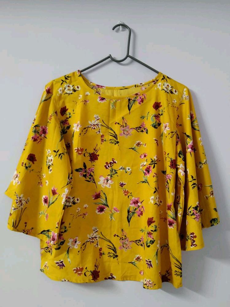 Floral Yellow Blouse